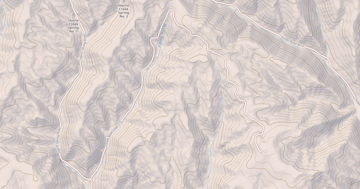 Map preview of E.FORK HARRIS CREEK