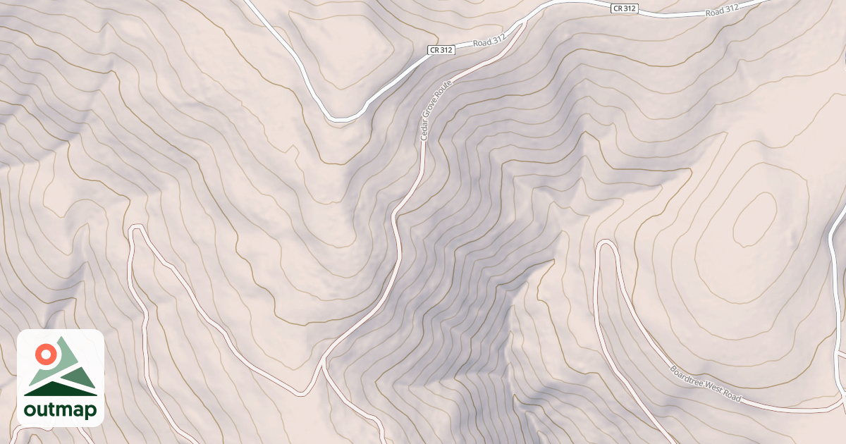 Map of CEDAR GROVE ROUTE