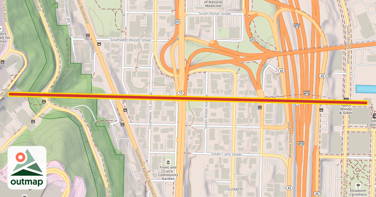 Map of Portland Aerial Tram