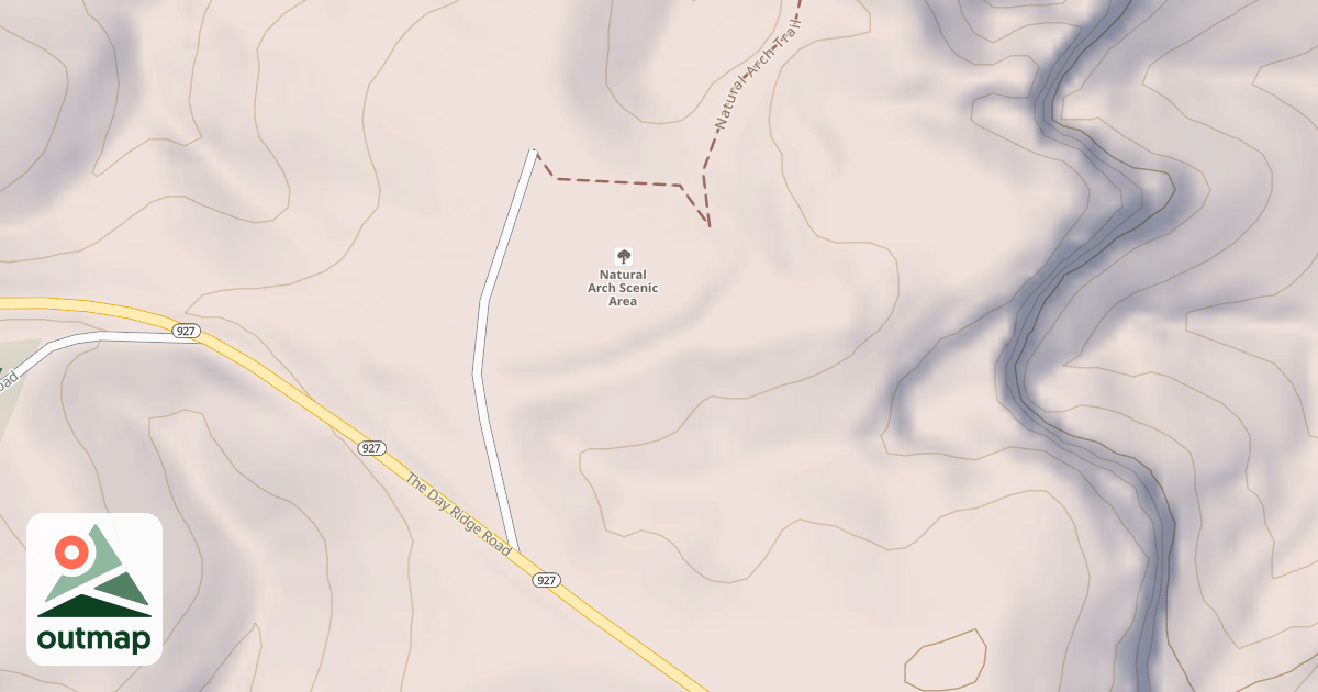 Map of NATURAL ARCH PK