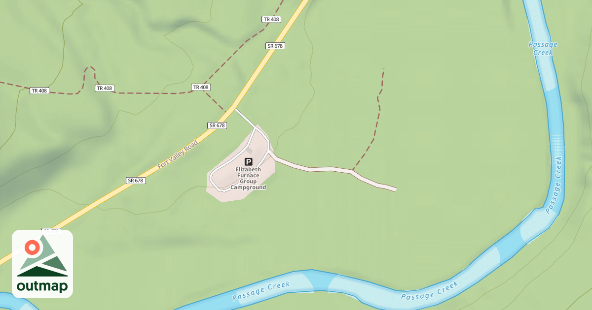 Map of ELIZABETH FURNACE GROUP CAMP