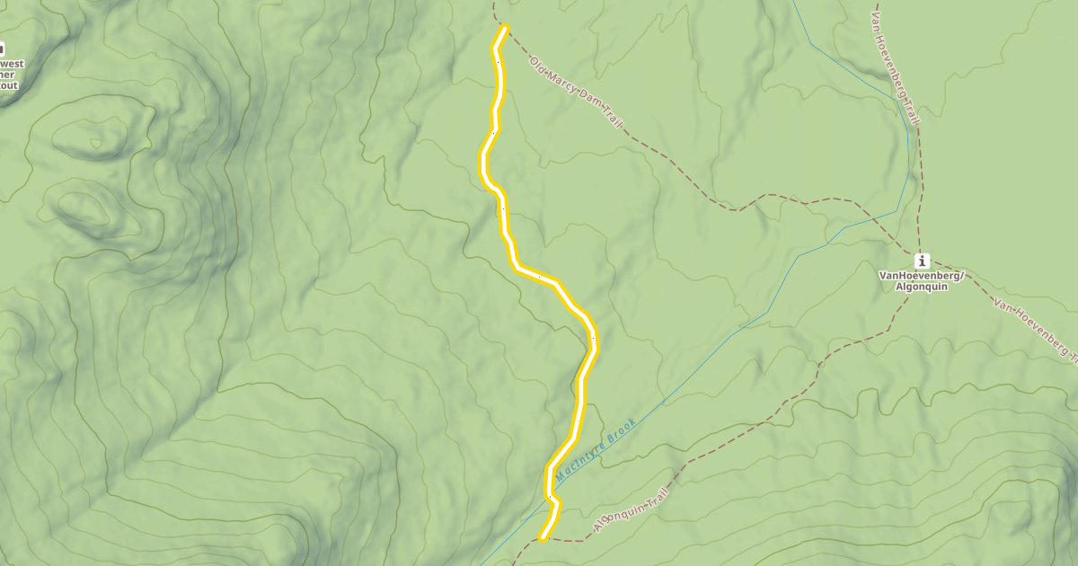 Map preview of Old MacIntyre Trail