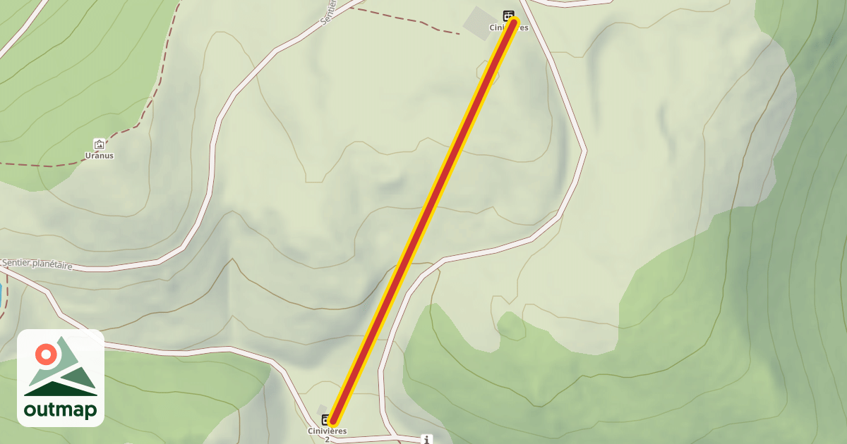 Map of Cinivières 1