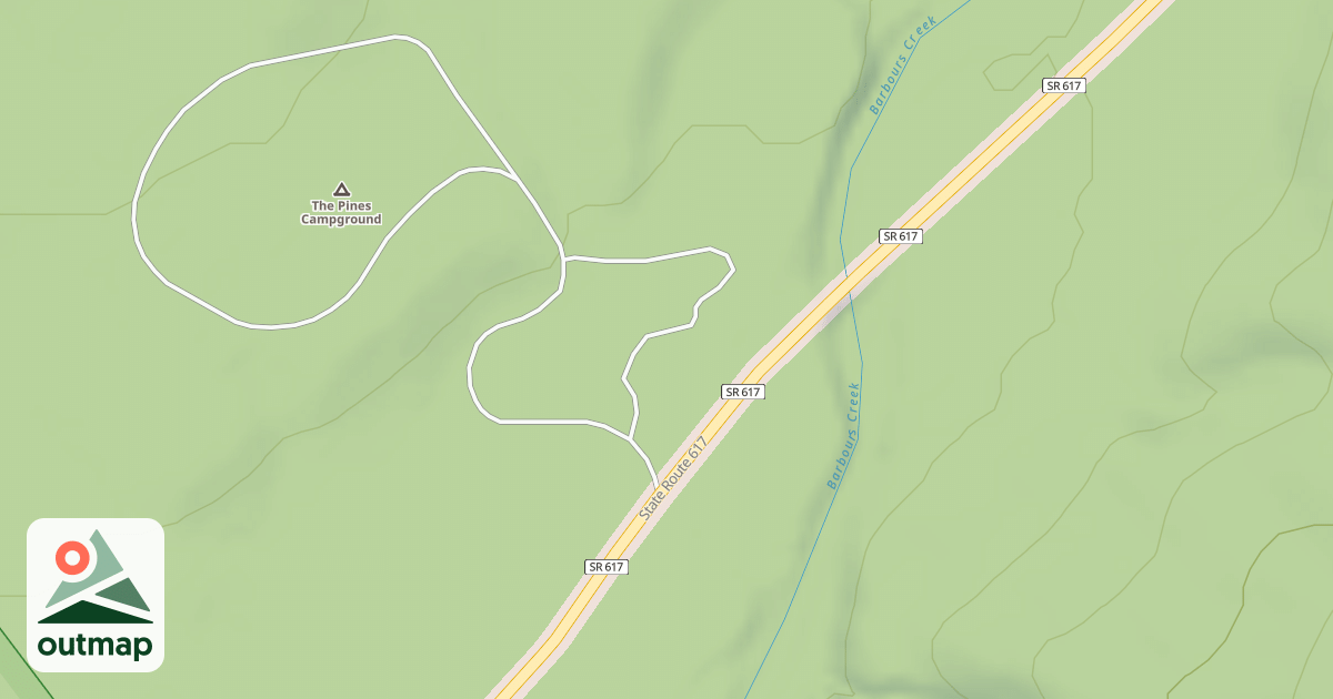 Map of PINES CAMPGROUND