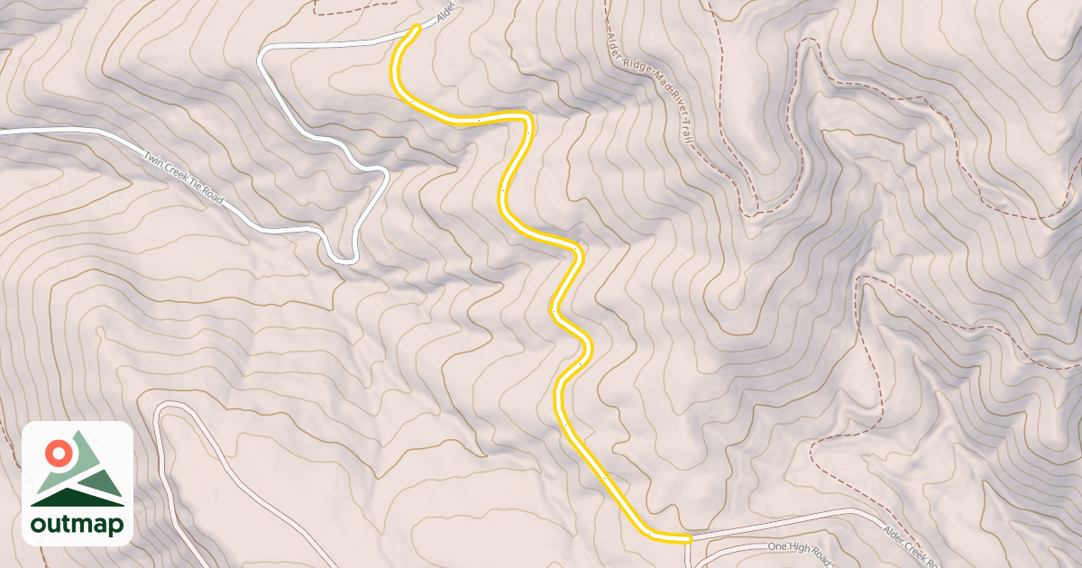 Map of Alder Creek Road