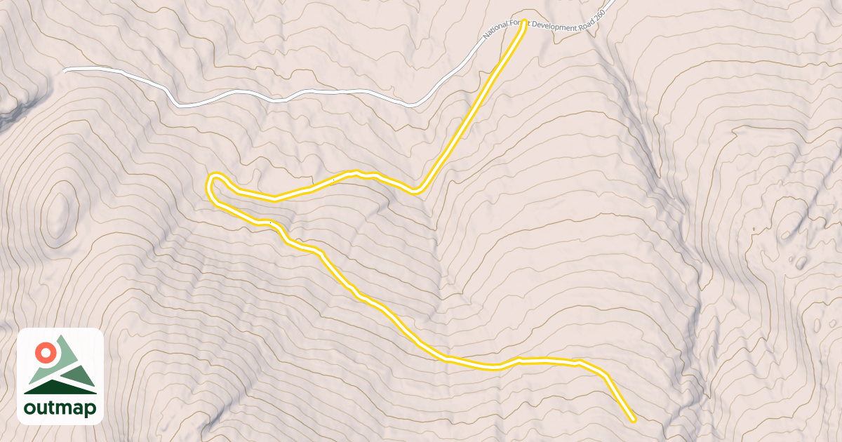Map of National Forest Development Road 260