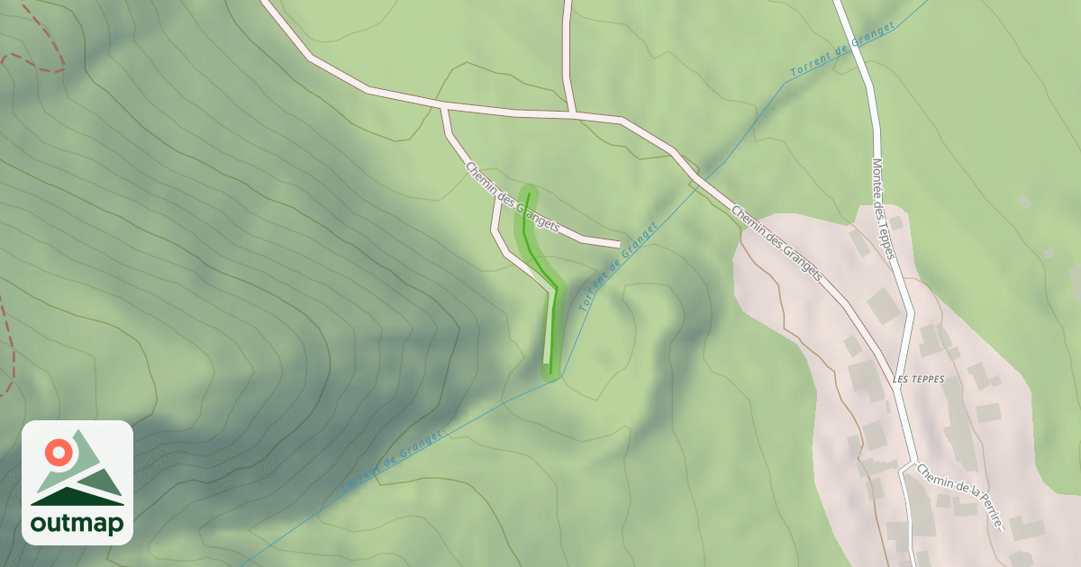 Map of Chemin de la Plage de Dépôt des Grangets
