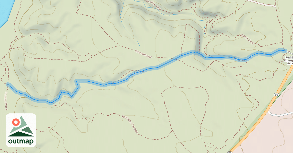 Map of Rock Canyon