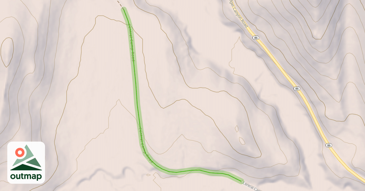 Map of Central Camp Road