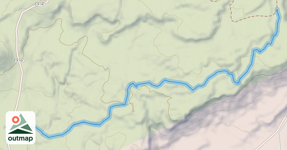 Map of Alternate Trail