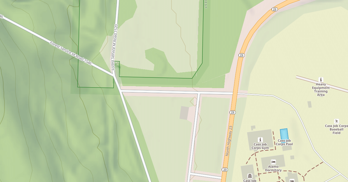 Map preview of USFS National Forest System Roads {6E695F7D-B718-4717-9719-EF7D233391A6}