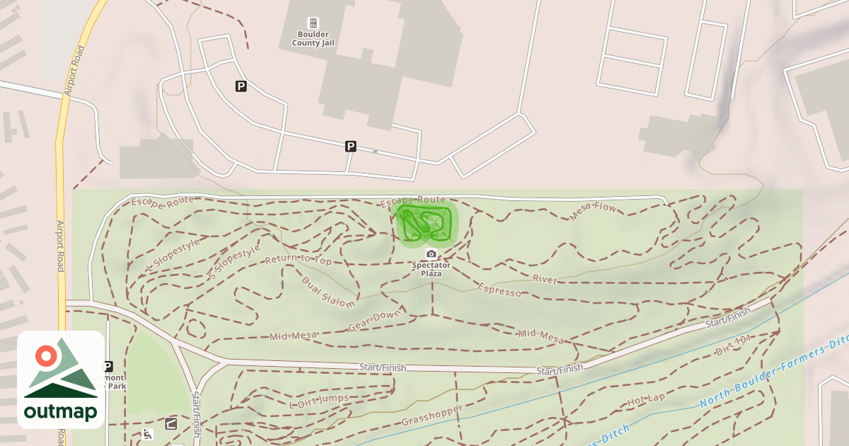 Map of Mesa Top Pump Park