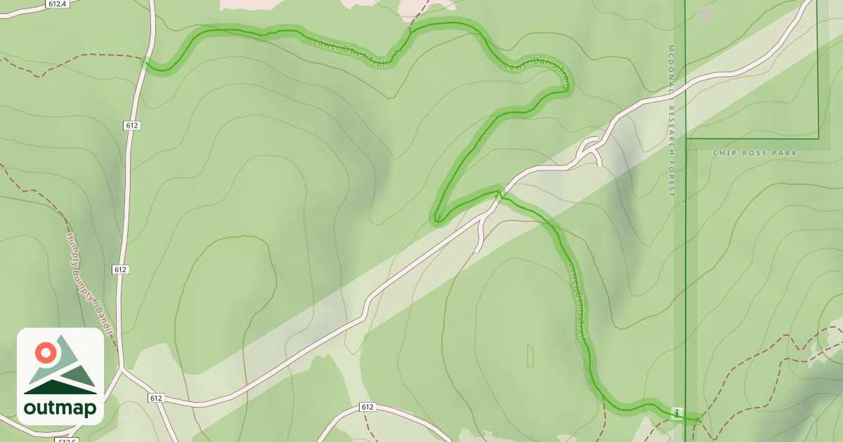 Map of Lower Dan's Trail