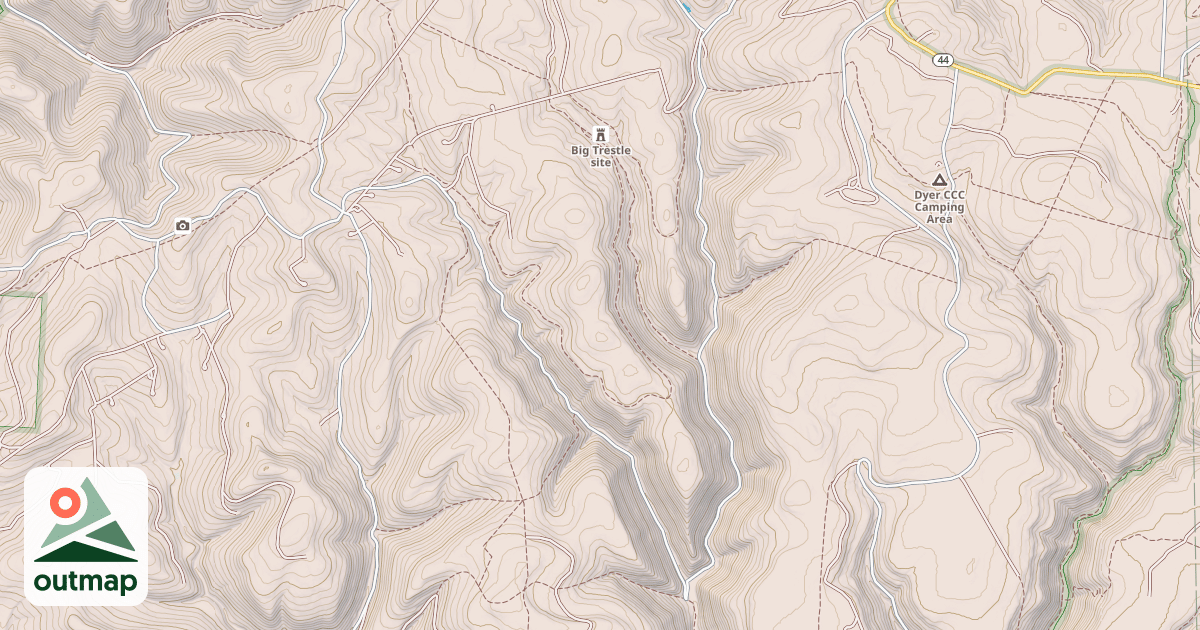 Map of Susquehannock State Forest Snowmobile Trails