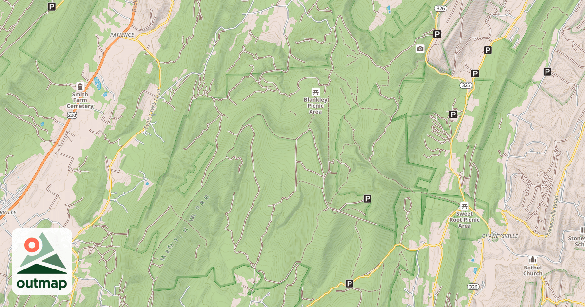 Map of Martin Hill Snowmobile Trails
