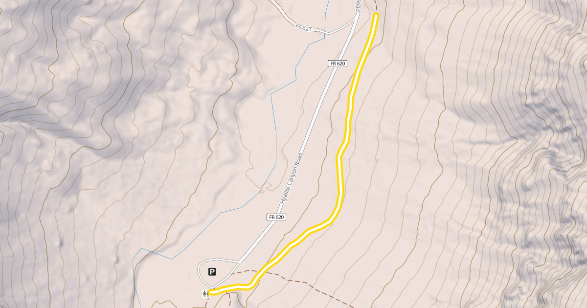 Map preview of Hyalite Canyon Trail