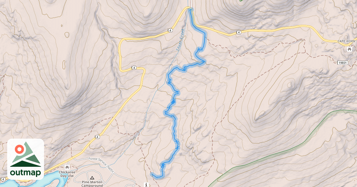 Map of Lower Woodchuck Trail