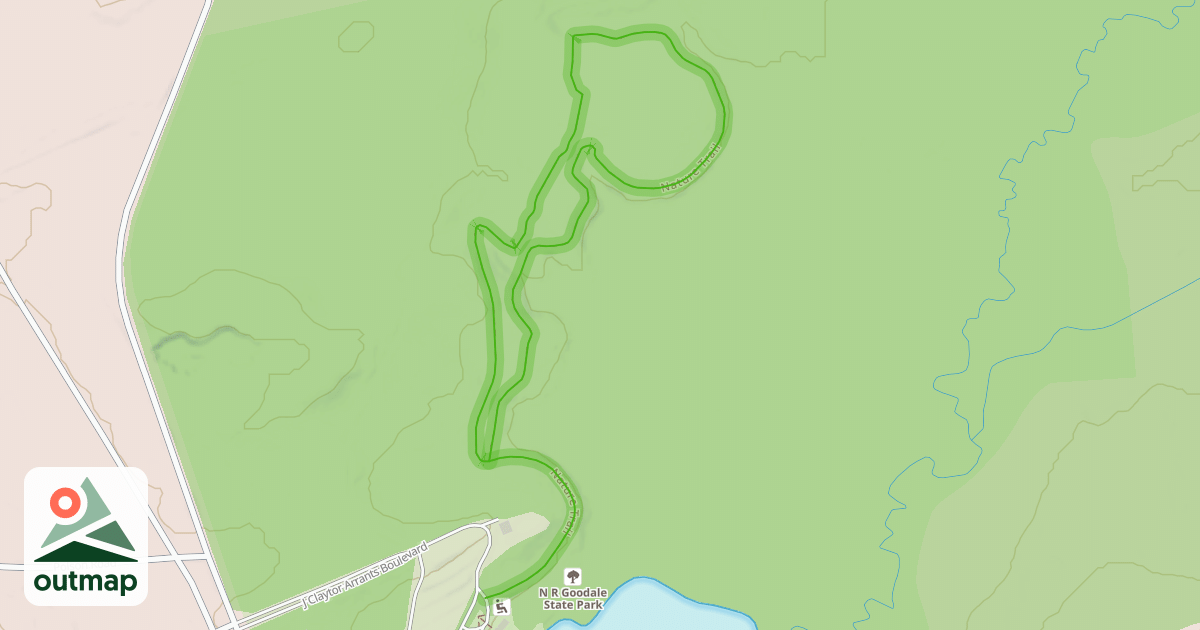 Map of Nature Trail in Kershaw