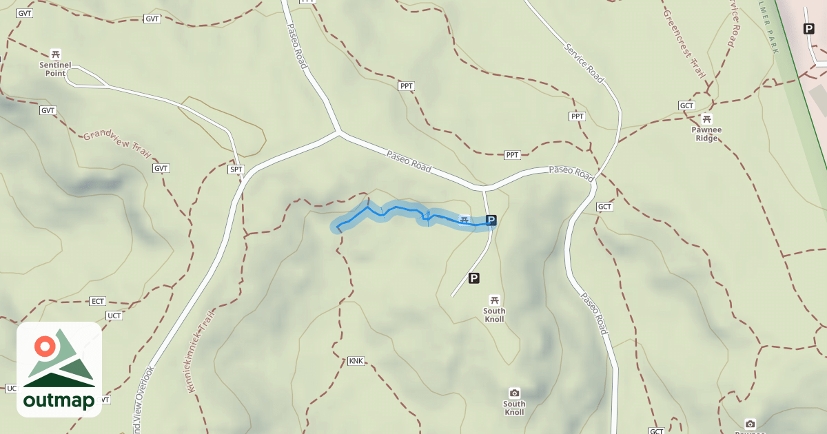 Map of Kinnickinnick Trail
