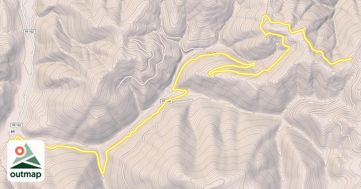 Map of East Fork Baker Creek