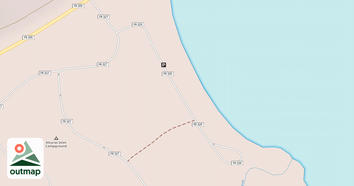 Map of ALTURAS INLET BEACH