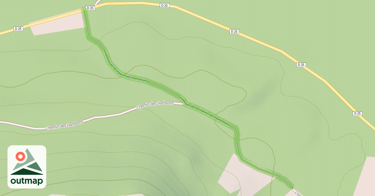 Map of Chemin de la Vallée de Parfondru