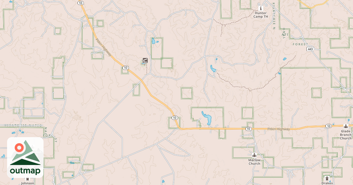 Map of ROSEPINE-COON BRANCH