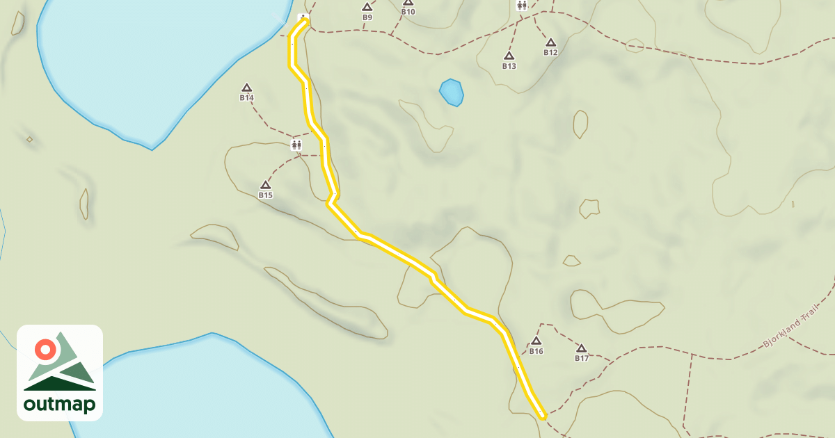 Map of Bjorkland Trail