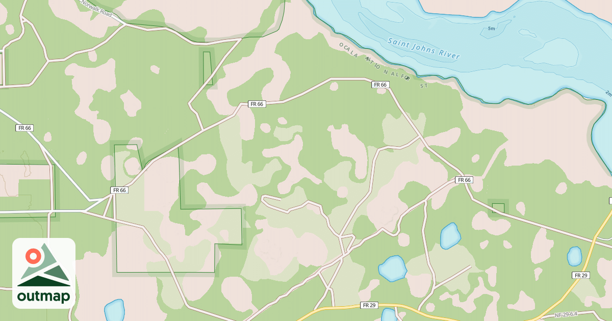 Map of NORTH CROSS