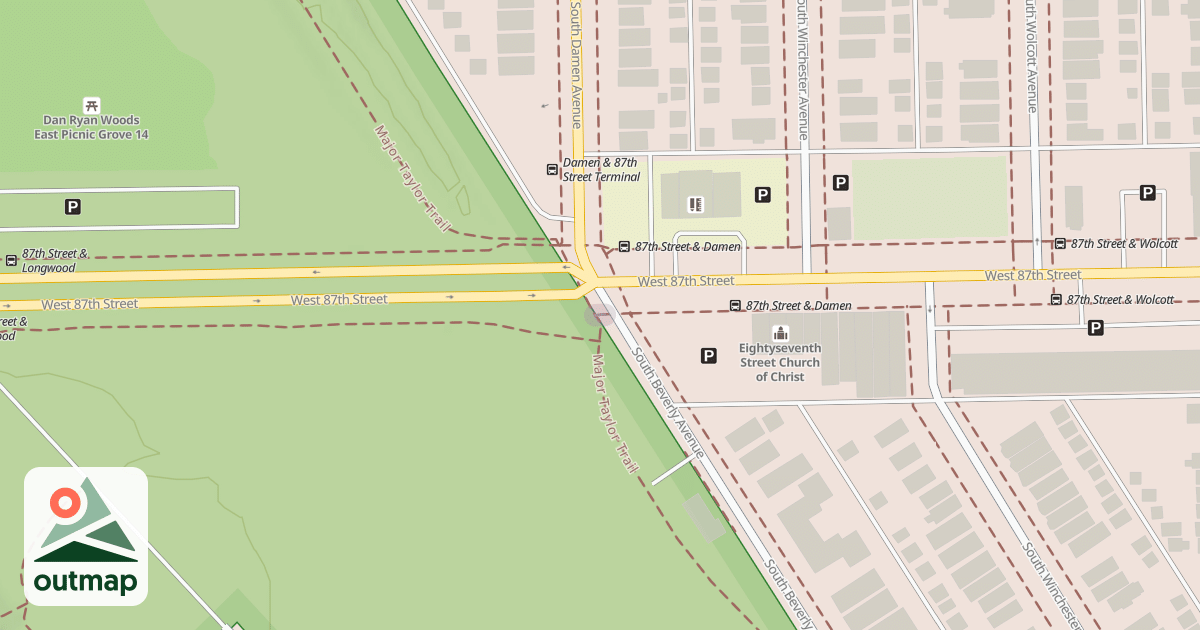 Map of Major Taylor Trail