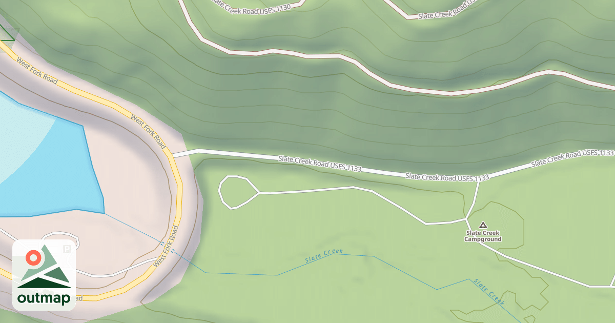 Map of (FDR) SLATE CREEK