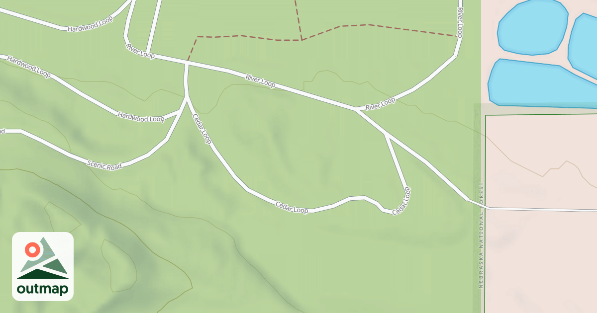 Map of CEDARS CAMPGROUND