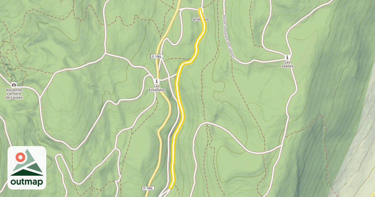 Map of Gève vers Jean Babois Descente