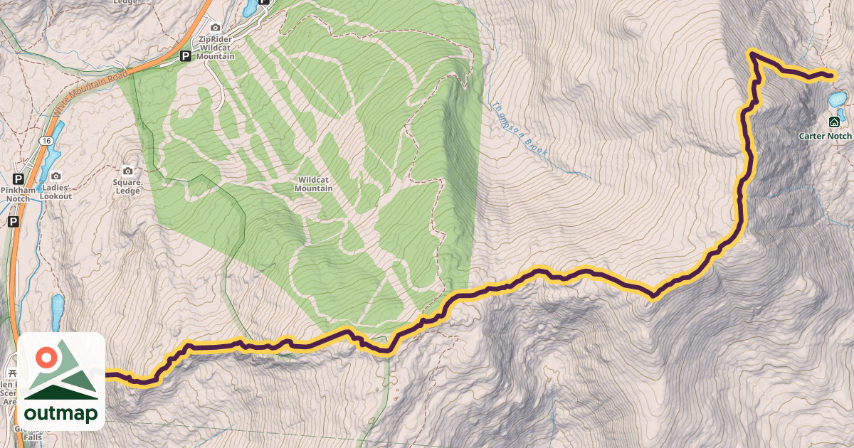 Map of Wildcat Ridge Trail