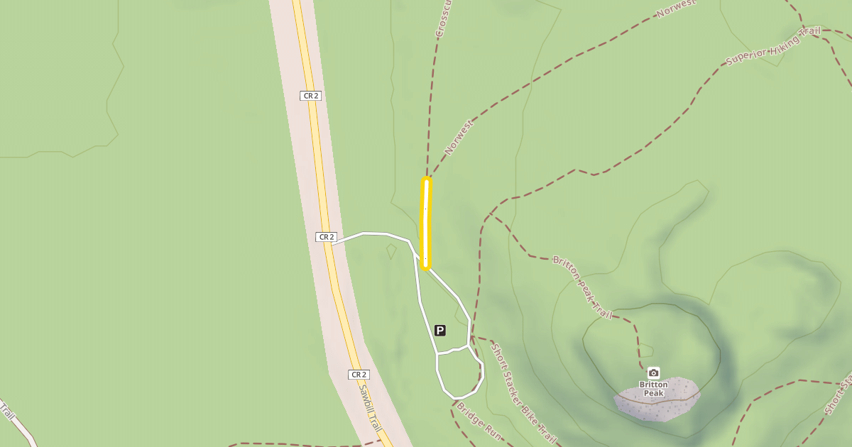 Map preview of Crosscut Bike Trail
