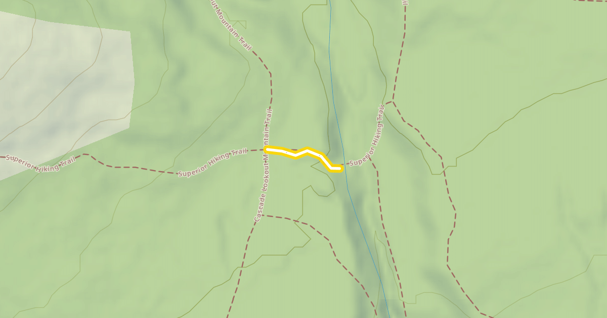 Map preview of Superior Hiking Trail