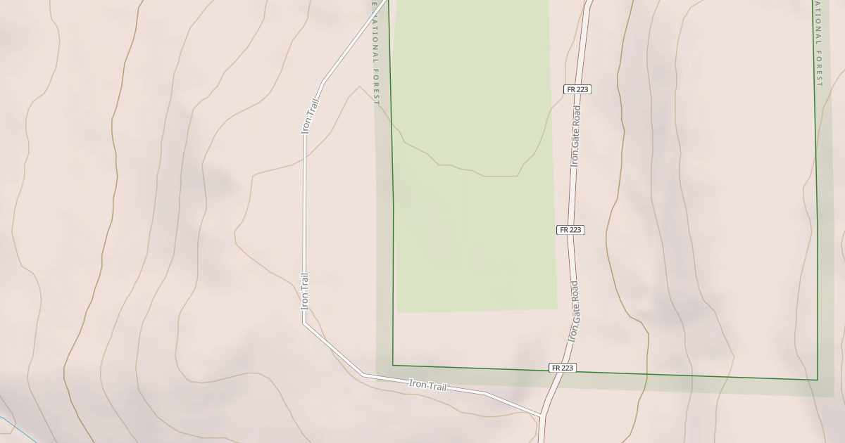 Map preview of USFS National Forest System Roads {47F18320-08D3-4932-9DD4-CB781B38DE09}