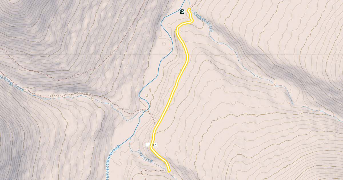 Map preview of Resurrection Pass Trail