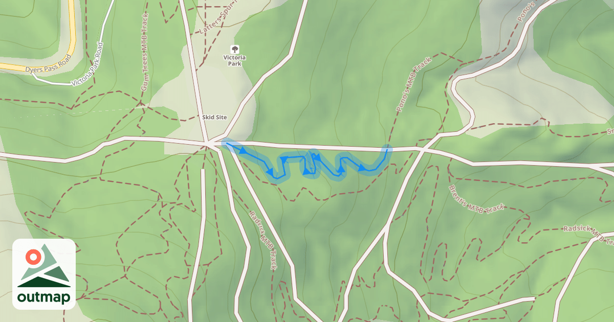Map of Shazza's MTB Track