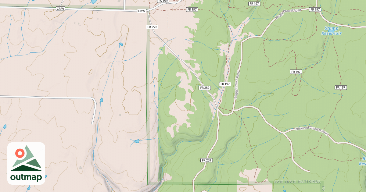 Map of NORWOOD CUTOFF