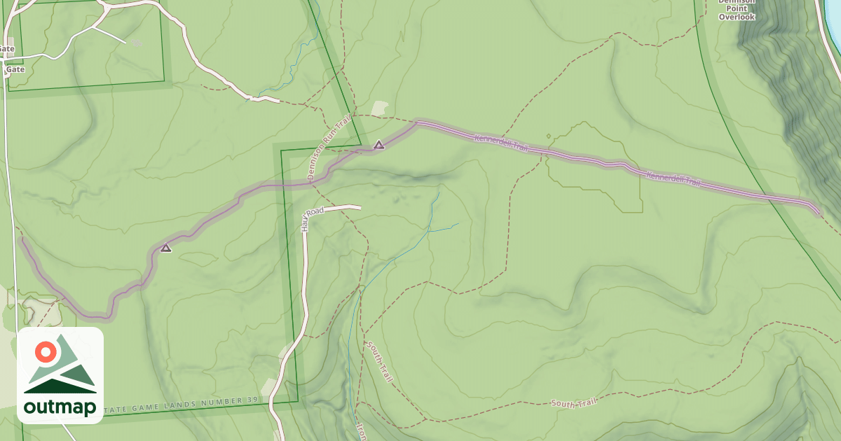 Map of Kennerdell Trail