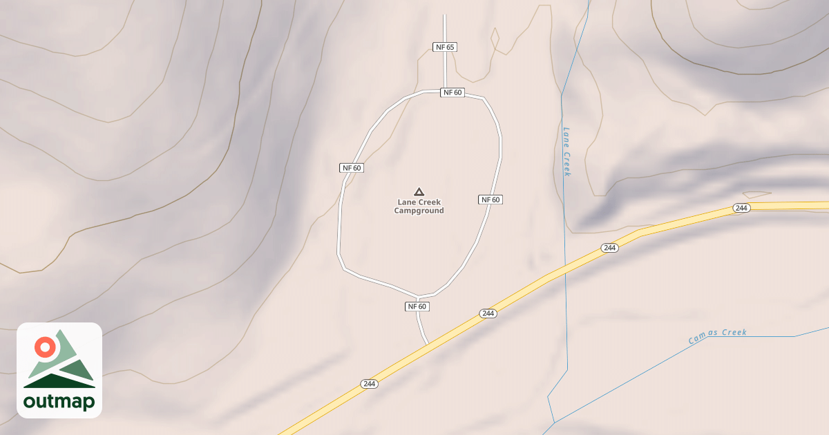 Map of LANE CREEK CAMPGROUND ROAD