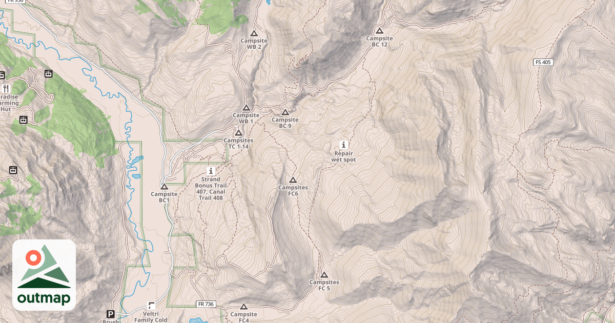 Map of Brush Creek Ski