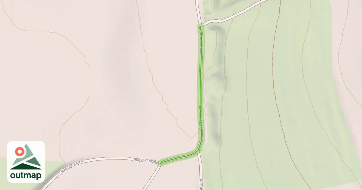 Map of Rue des Monts