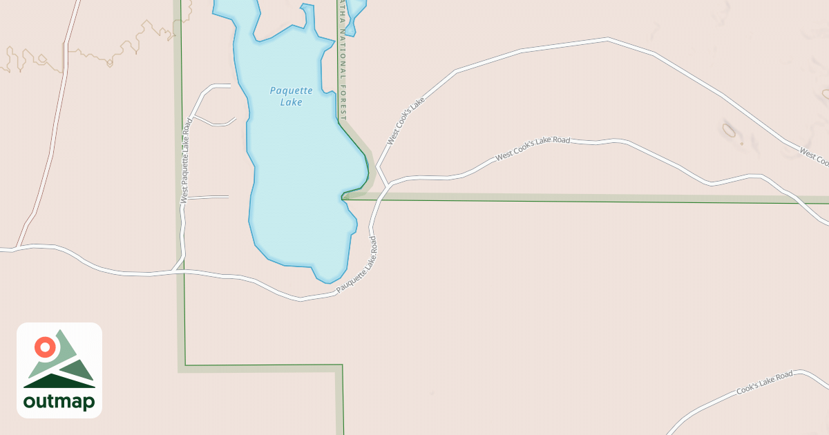 Map of PAQUETTE LAKE SPUR A