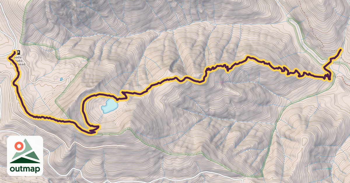 Map of Soda Peaks Lake Trail #133