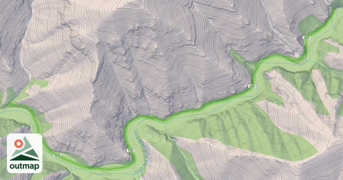 Map of South Fork Walla Walla Trail #3225