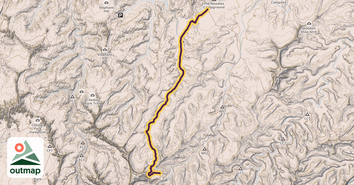 Map of Big Spring Canyon Trail