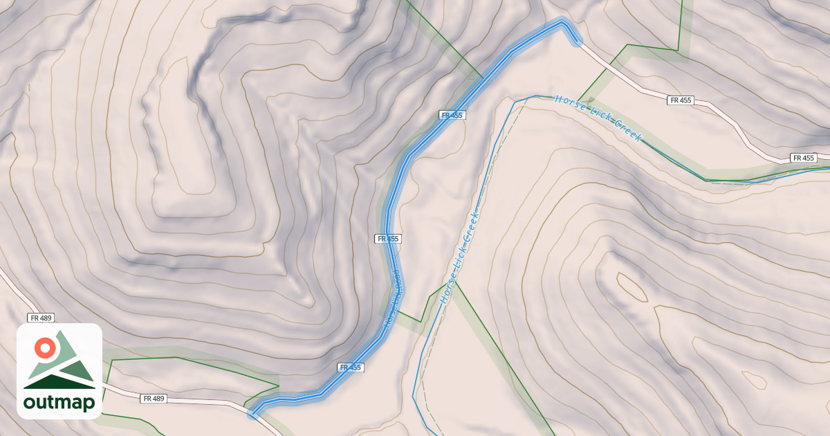 Map of Horse Lick Road