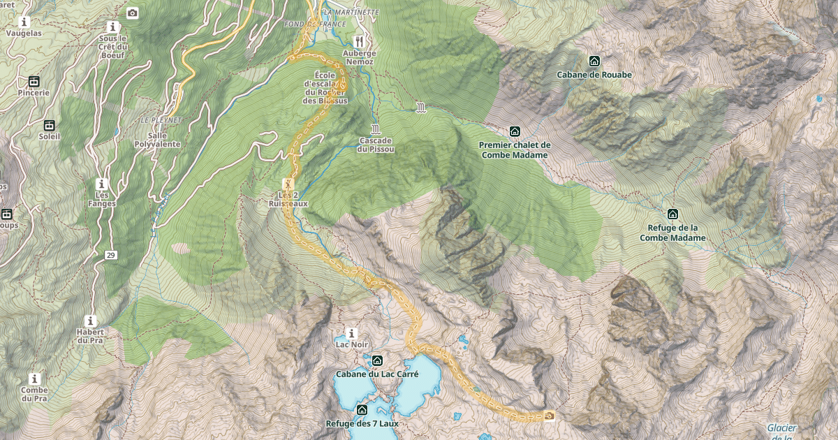 Map preview of Col de Mouchillon — Le Fond de France